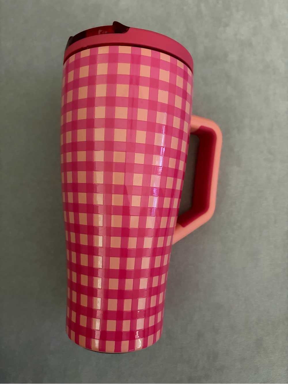 BruMate Pink Gingham Travel Mug